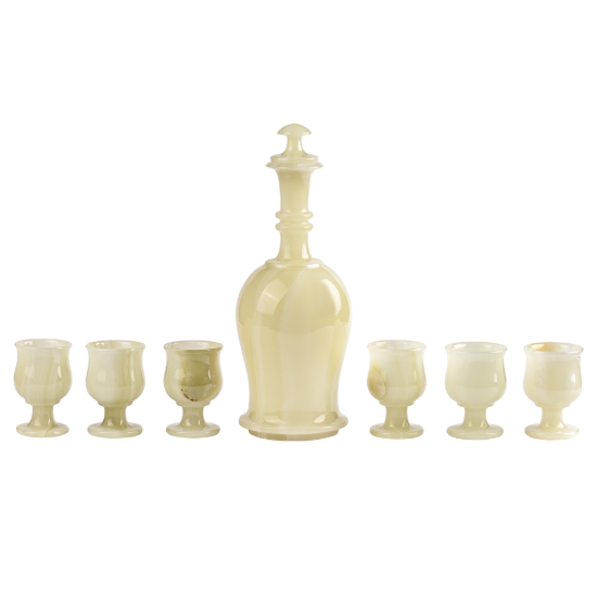 Picture of Velvet Bottle Set – Crafted Elegance in Natural Marble