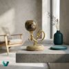 Picture of Marble Candle Holder with Metal Base – A Harmony of Natural Stone & Artistic Metalwork