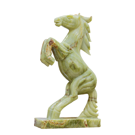 Picture of Decorative Onyx Horse Sculpture – A Symbol of Power, Grace, and Artistic Mastery
