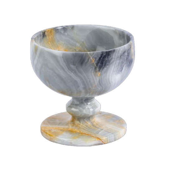Picture of Royal Blue Onyx Dessert Bowl – A Harmony of Natural Beauty and Refined Elegance