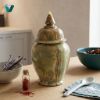 Picture of Royal Green Onyx Decorative Jar – A Masterpiece of Natural Luxury and Timeless Craftsmanship