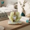 Picture of Royal Marble Stone Decorative Clock – Elegant Handcrafted Leaf Sculpture Design