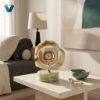 Picture of Luxury Green Onyx Stone Decorative Clock – Heart-Shaped Elegance with Natural Veins