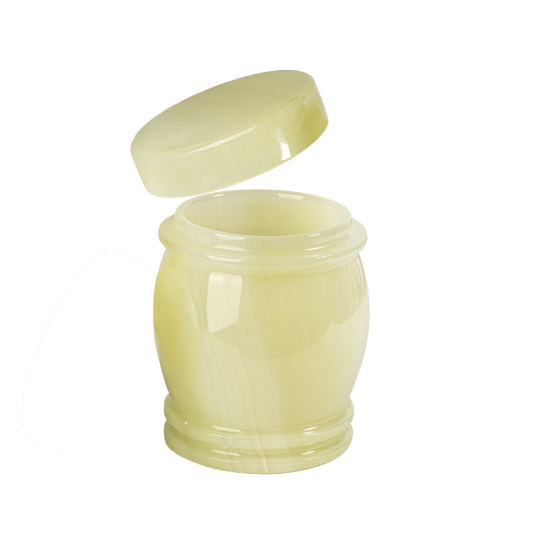 Picture of Luxury Green Onyx Stone Desktop Container – Minimalist Elegance & Natural Translucency