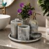 Picture of Royal Gray Marble Bathroom Accessories Set – Modern Luxury Inspired by Natural Stone Art