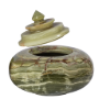 Picture of Royal Green Onyx Stone Decorative Container – Handcrafted Luxury Marble Art with Removable Lid