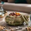 Picture of Royal Green Onyx Stone Decorative Container – Handcrafted Luxury Marble Art with Removable Lid