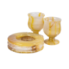 Picture of Royal Honey Onyx Stone Smoking Set – Luxury Handcrafted Marble Ashtray and Decorative Goblet Collection