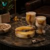 Picture of Royal Honey Onyx Stone Smoking Set – Luxury Handcrafted Marble Ashtray and Decorative Goblet Collection