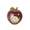 Picture of Royal Red Onyx Stone Apple Clock – Handcrafted Luxury Decorative Marble Timepiece