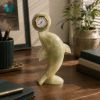 Picture of Luxury Dolphin Onyx Stone Table Clock – Handcrafted Decorative Marble Art Piece