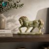 Picture of Green Onyx Stone Horse Sculpture – Handcrafted Luxury Decorative Figurine