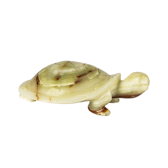 Picture of Natural Onyx Stone Turtle Sculpture – Handcrafted Luxury Decorative Figurine
