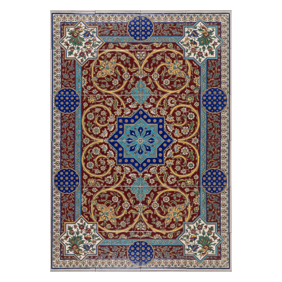 Picture of Persian Carpet Design Ceramic Tile Panel – Handcrafted Luxury Flooring & Wall Art for Hotels and Public Spaces