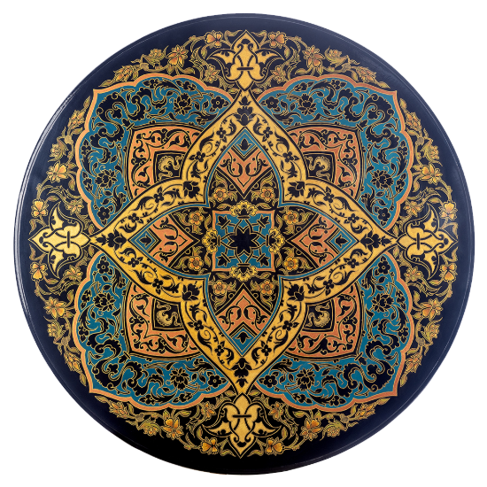 Picture of Persian Arabesque Handcrafted Decorative Table – Luxury Hand-Painted Lacquer Art Table