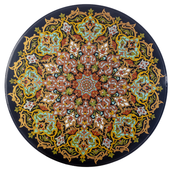 Picture of Persian Arabesque Hand-Painted Decorative Table – Luxury Lacquer Art Furniture