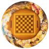 Picture of Persian Miniature Hand-Painted Chess Table – Luxury Art Furniture with Mythological Nature Scene