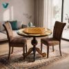 Picture of Persian Miniature Hand-Painted Chess Table – Luxury Art Furniture with Mythological Nature Scene