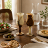 Picture of Marble Long-Stem Cherry Goblet Set – Timeless Elegance in Handcrafted Stone